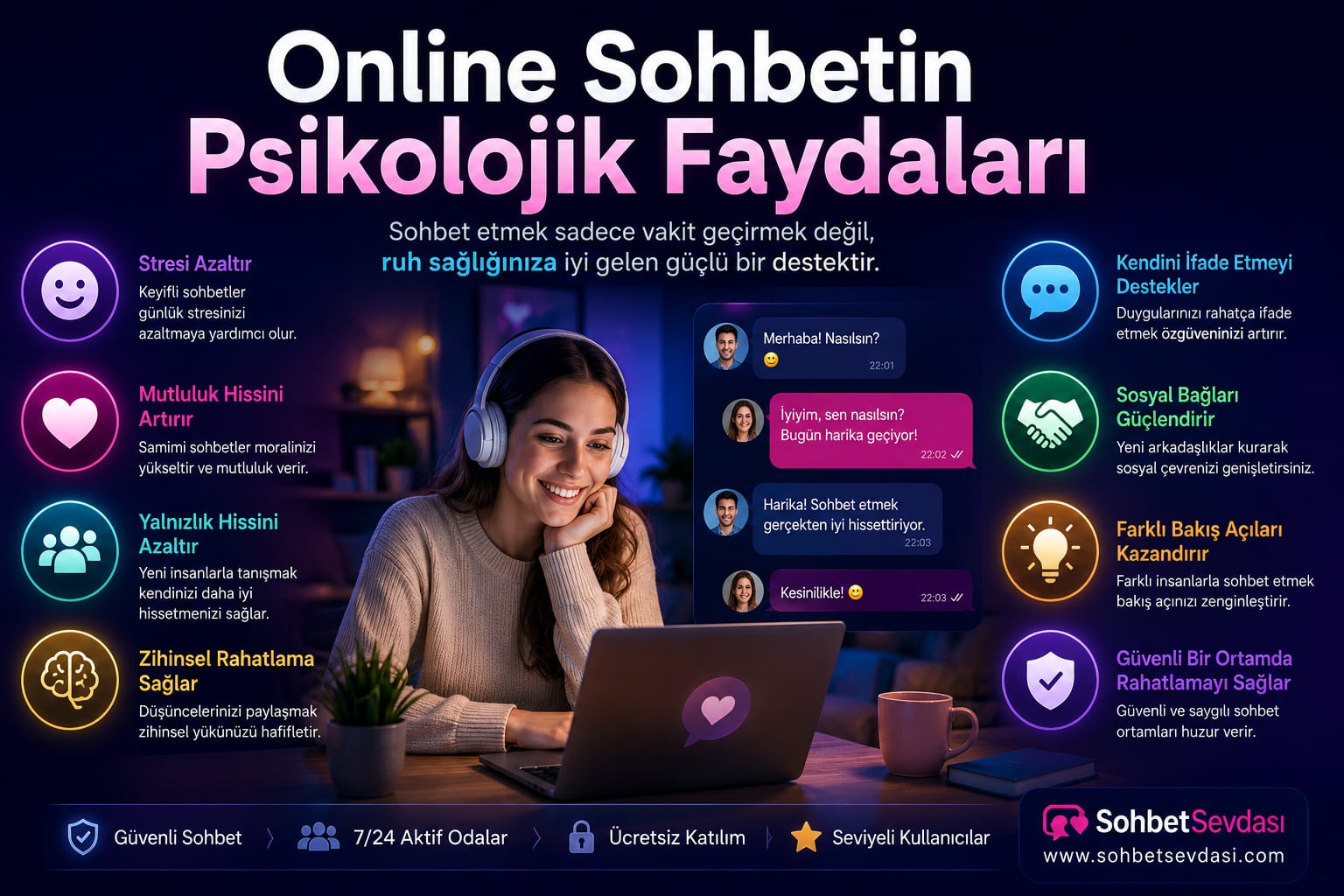 Online Sohbetin Psikolojik Faydaları Online Sohbetin Psikolojik Faydaları